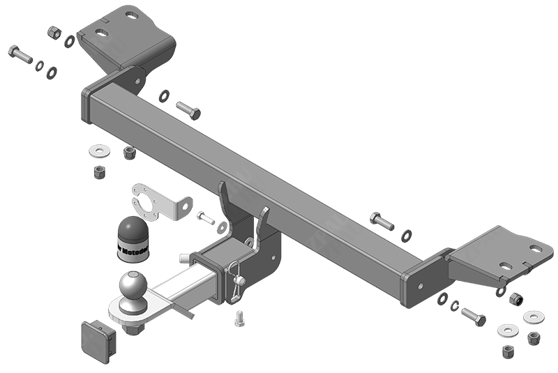 Фаркоп Haval H7 2024-, тип шара E, MOTODOR, арт. 93126-E