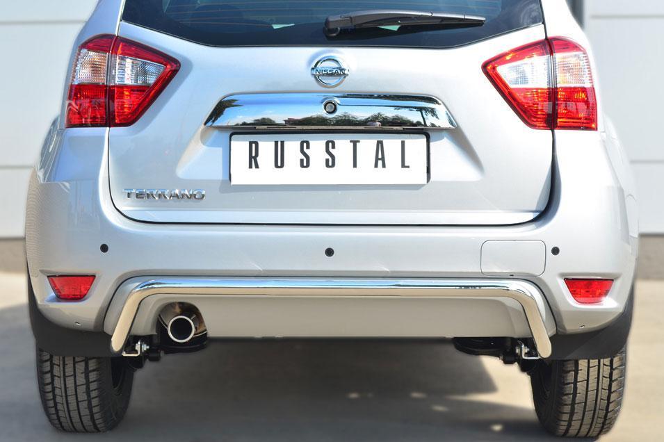 Защита заднего бампера d42 волна для Nissan Terrano 2014, Slitkoff NTRZ-001795