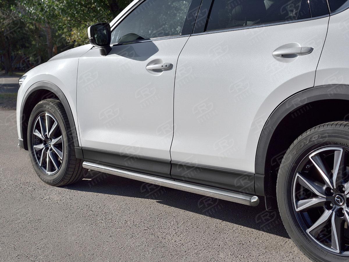 Пороги труба d57 вариант 3 Mazda CX-5 2017, Русталь M5T-0027983, Slitkoff