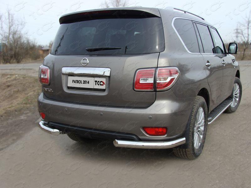 Защита задняя (уголки) 76,1 мм для автомобиля Nissan Patrol 2014-, TCC Тюнинг NISPATR14-10