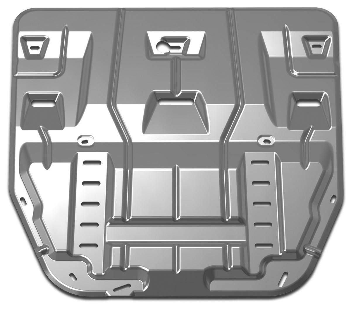 Защита картера и КПП АвтоБроня (увеличенная) для Kia K5 (V - 2.0; 2.5) 2020-н.в., алюминий 3 мм, с крепежом, штампованная, 333.02860.1