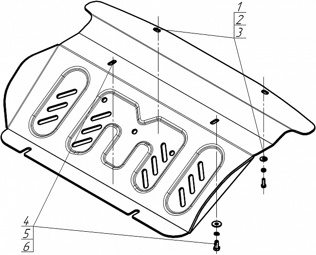 Защита алюминиевая Мотодор (Радиатор), 4 мм,  Jac T8Pro  2019- арт. 348301