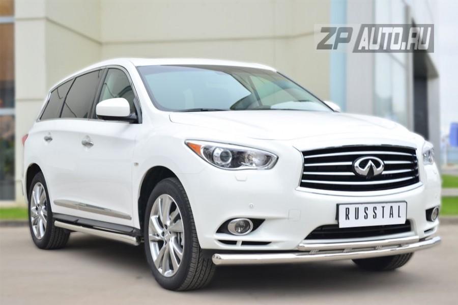 Пороги труба d57 вариант 3 для Infiniti JX35, Slitkoff JXT-0014613