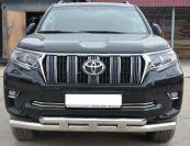 Защита переднего бампера двойная с пластинами для автомобиля TOYOTA Land Cruiser Prado 150    2017, Россия TLCP150.17.03-2