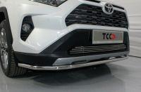 Защита передняя нижняя 42,4 мм для автомобиля Toyota RAV4 2019 арт. TOYRAV19-17, TCC Тюнинг
