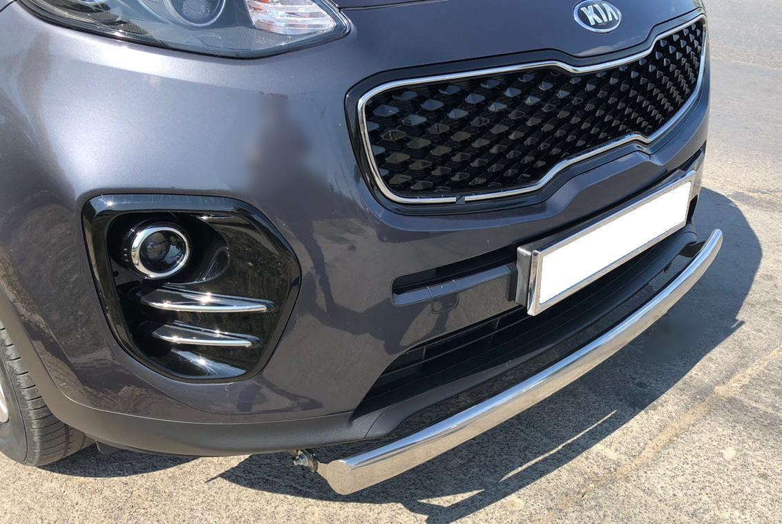 KSP.15.02-75  Защита переднего бампера овал для автомобиля Kia Sportage 2014-2016, Россия