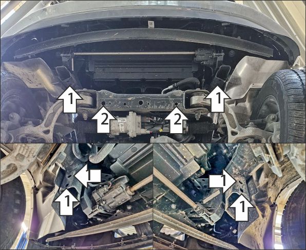 Защита алюминиевая Мотодор (Радиатор), 5 мм,  Dodge Ram 1500  2024- арт. 32915