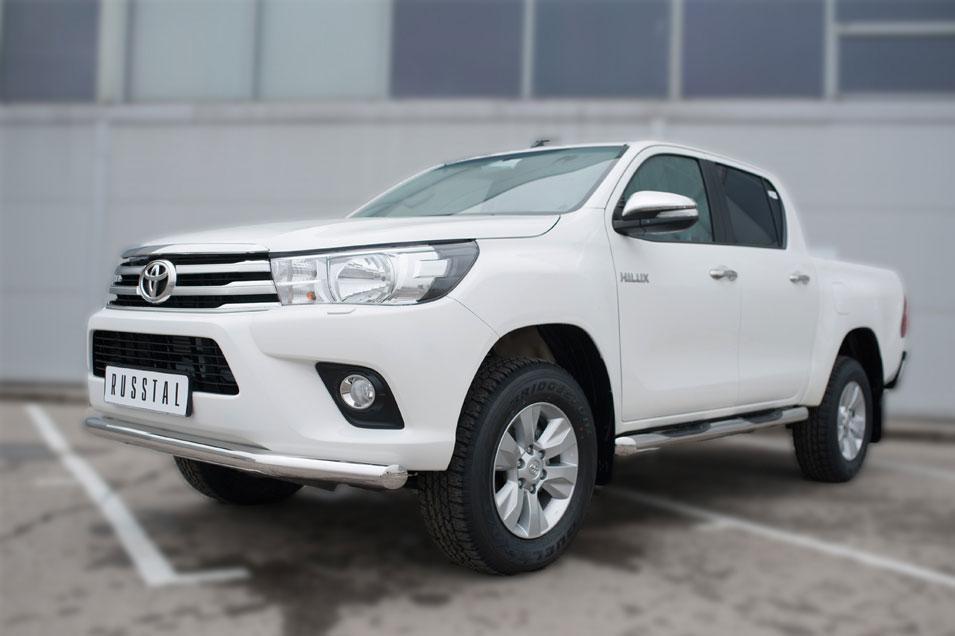 Защита переднего бампера d76 для Toyota Hilux 2015, Slitkoff THZ-002146