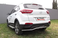 Защита заднего бампера d42 скоба Hyundai Creta 4WD (2016-2021) , Slitkoff, арт. HCRET4WD009