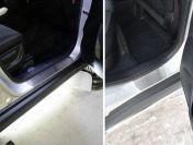 Накладки на пороги (лист шлифованный) для автомобиля Suzuki Vitara 2015-