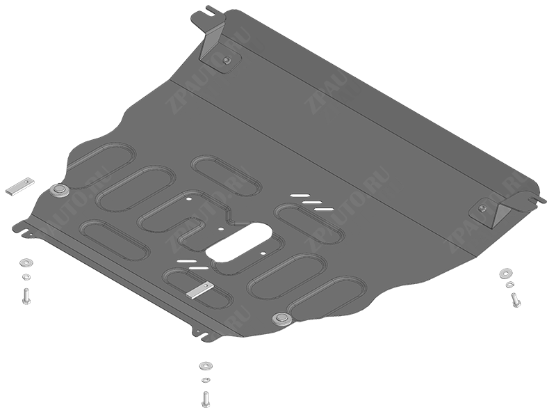 Защита стальная Мотодор (Двигатель, Коробка переключения передач), 2 мм, сталь для Chevrolet Captiva  2019- арт. 73002