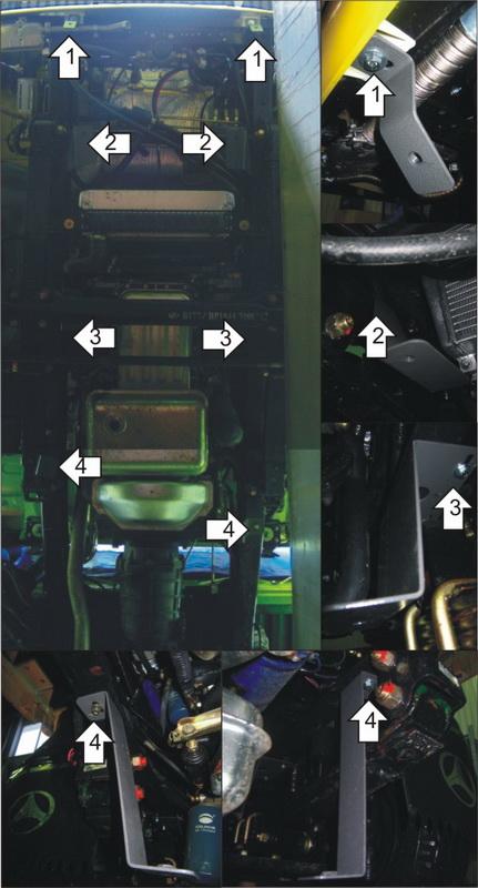 Защиты Грузовые Motodor (Двигатель, Коробка переключения передач, Радиатор), 2 мм, Сталь для BAW Fenix 1044 2006-2011 арт. 25701