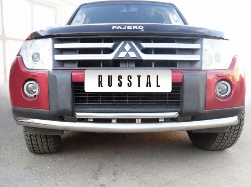 Защита переднего бампера d76/42 для Mitsubishi Pajero 4, Slitkoff MPZ-000132