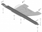 Защита алюминиевая Мотодор (Раздаточная коробка), 5 мм,  Toyota Land Cruiser Prado 250  2023- арт. 32534