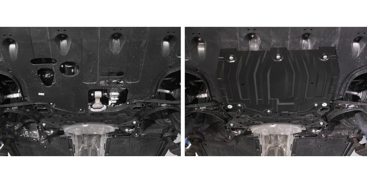 Защита картера и КПП AutoMax для Hyundai Elantra VI AD 2016-2019 2019-н.в., сталь 1.4 мм, с крепежом, AM.2374.3