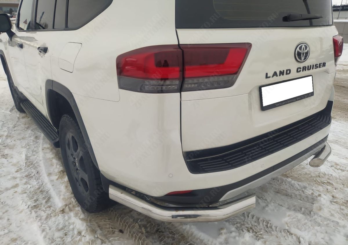 Защита заднего бампера угловая для автомобиля Toyota Land Cruiser 300 GR Sport 2021 арт. TLCGRS300.21.18
