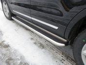 Пороги с площадкой (нерж. лист) 60,3 для Ford Explorer 2015 (Форд Эксплорер 2015), ТСС FOREXPL16-10, TCC Тюнинг