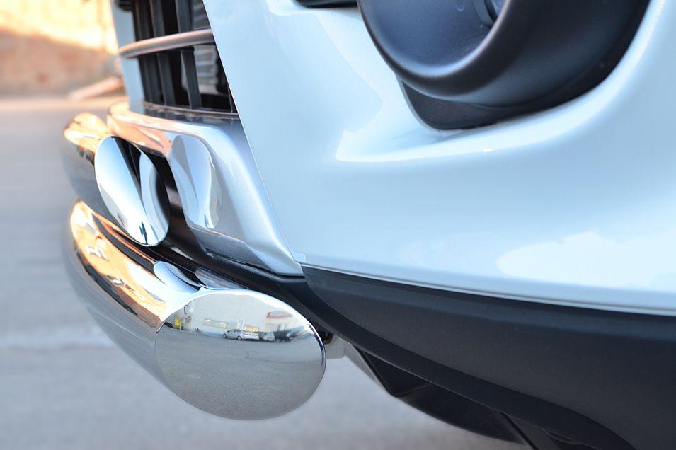 Защита переднего бампера d76/75х42 для Mitsubishi Pajero Sport 2013, Slitkoff MPSZ-001578