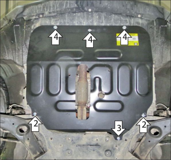 Защита стальная Мотодор (Двигатель, Коробка переключения передач), 2 мм,  FENGON ix5  2023- арт. 78609