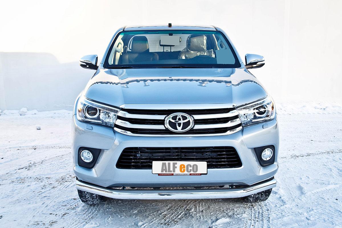 Защита передняя D 76,1 для Toyota Hilux(Тойота Хайлюкс), ALFeco арт. TOYHIL-15.01