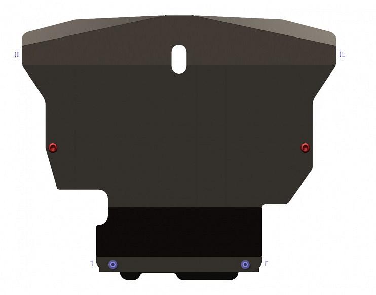 Защита картера и КПП для HYUNDAI Verna  2000 - 2006, V-1,3; 1,5, Sheriff, сталь 2,0 мм, арт. 10.0279