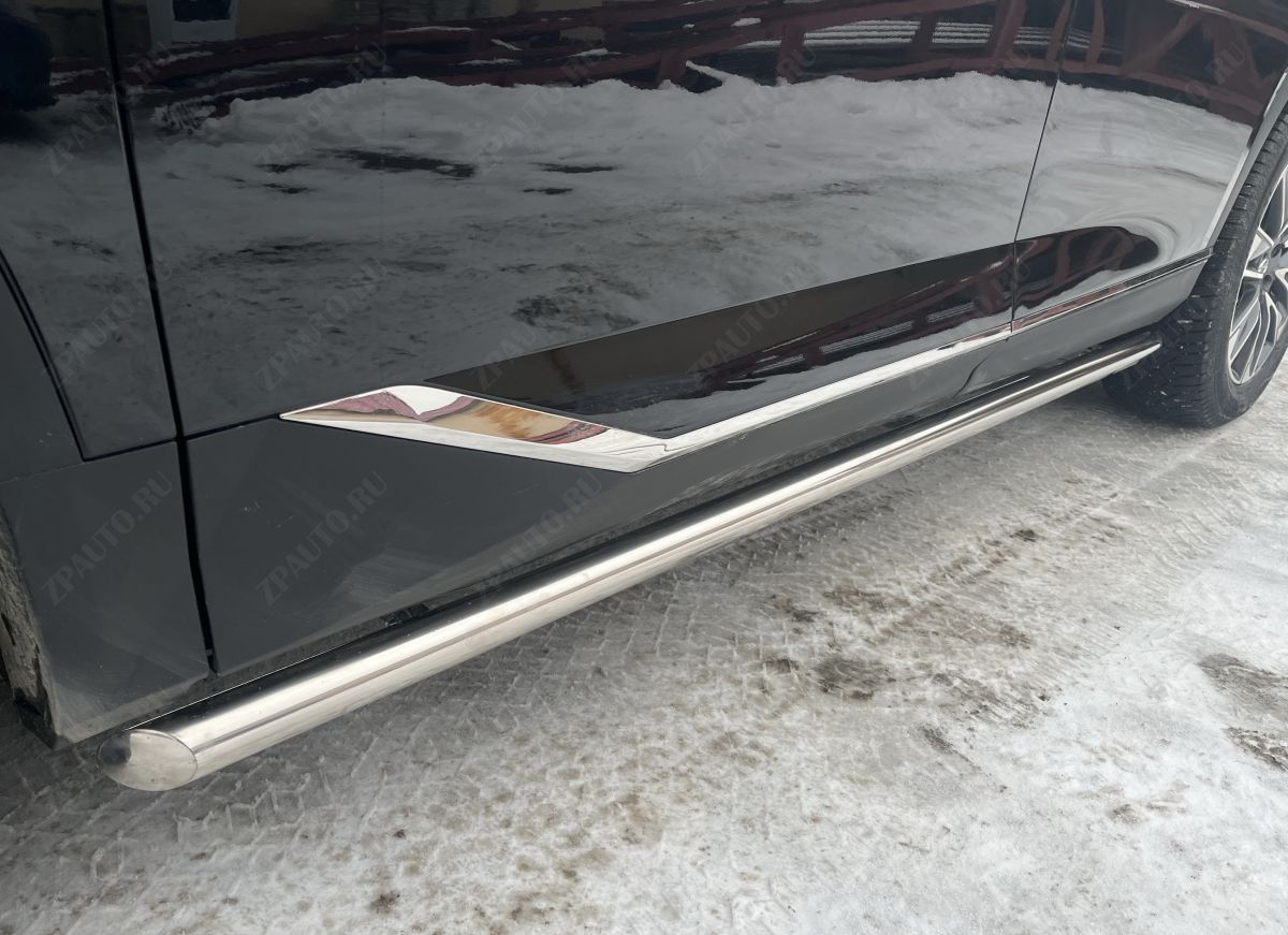 Защита штатного порога труба для автомобиля GAC GS8 2023 арт. GAC.GS8.23.32