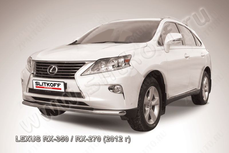 Защита переднего бампера d57 Lexus RX-350 RX-270 (2012-2015) Black Edition, Slitkoff, арт. LRX35-12.004BE