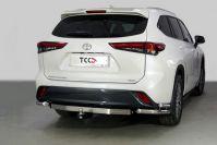 Защита задняя (уголки двойные) 60,3/42,4 мм для автомобиля Toyota Highlander 2020- арт. TOYHIGHL20-30