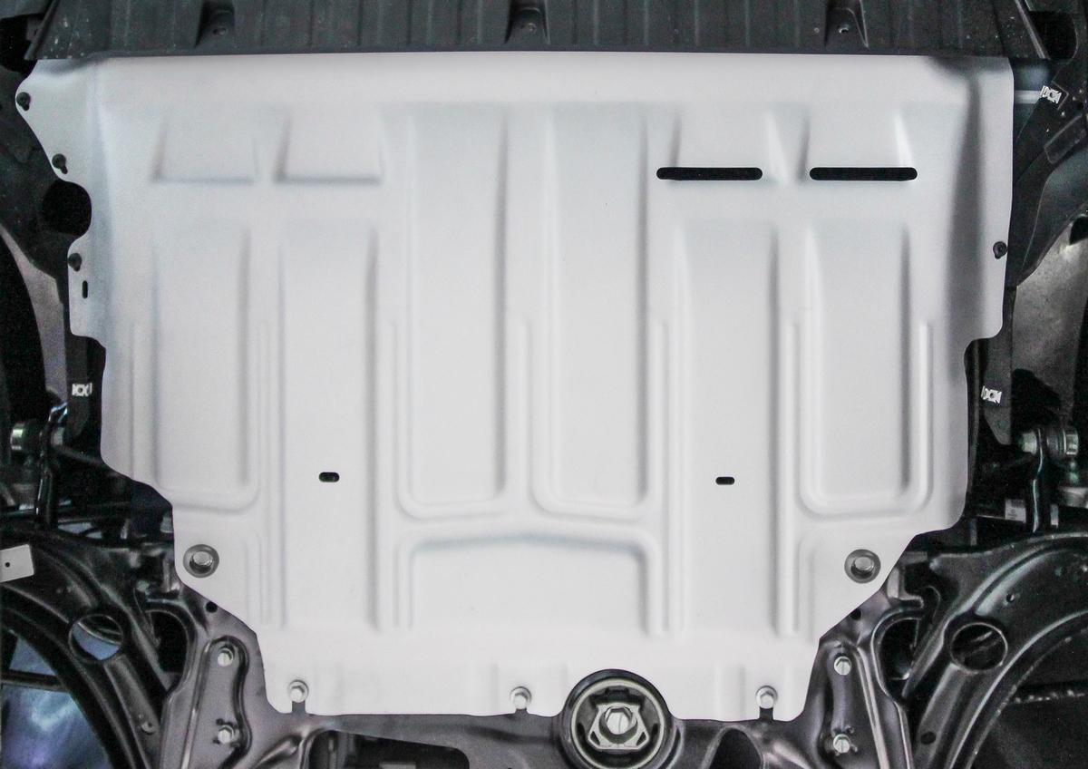 Защита картера и КПП AutoMax для Skoda Karoq 2020-н.в., алюминий 2.5 мм, с крепежом, штампованная, AM333.5127.1