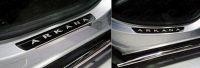Накладки на пороги (лист зеркальный надпись Arkana) 4 шт для автомобиля Renault Arkana 2019- TCC Тюнинг арт. RENARK19-03