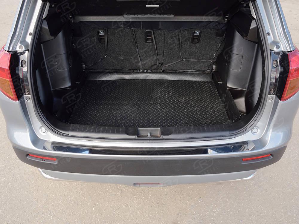 SUZUKI VITARA 2015-2019 Накладка на задний бампер (лист нерж зеркальный) SVN-002649