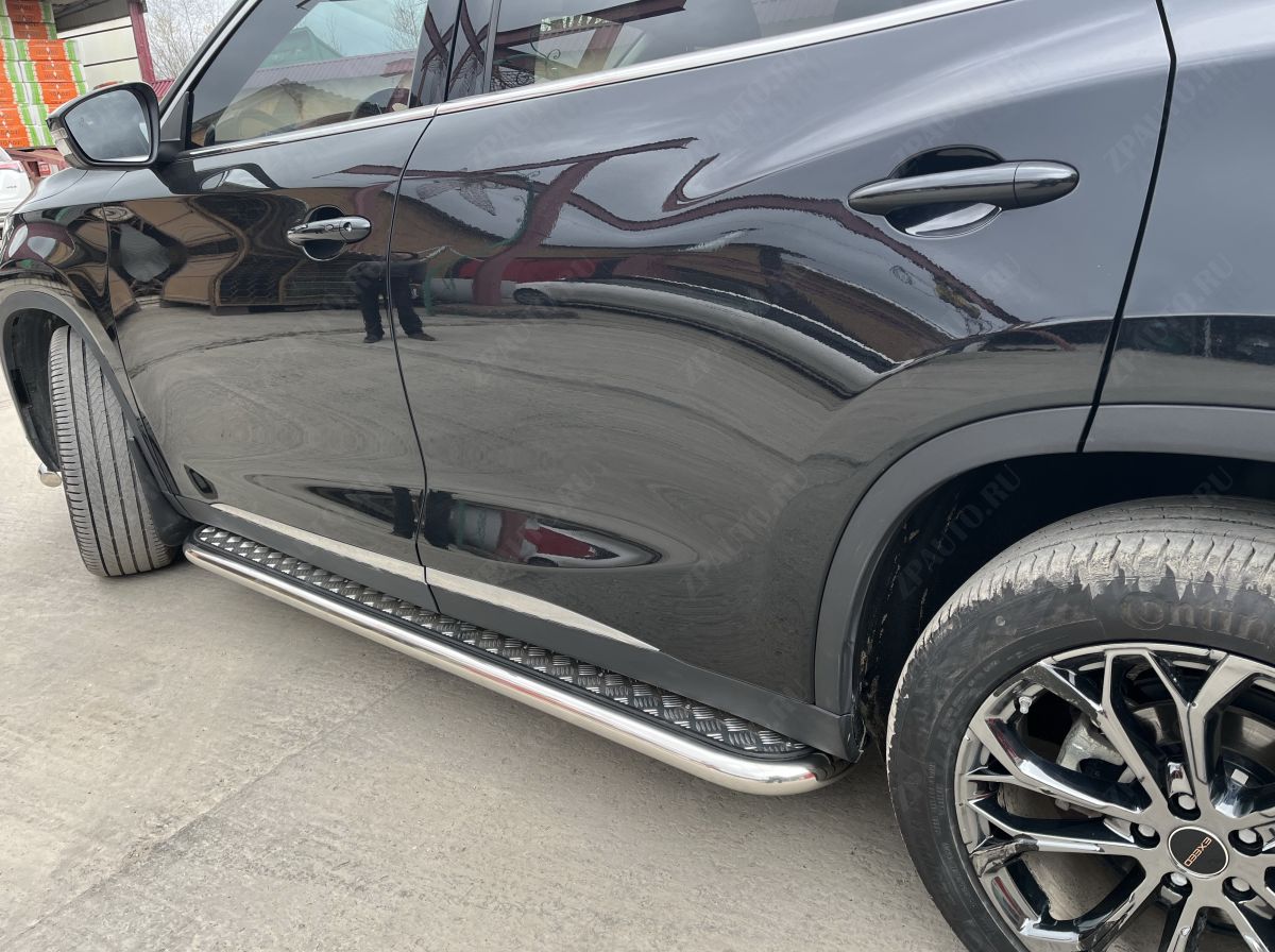 Пороги с накладным листом для автомобиля CHERY CheryExeed TXL 2020 арт. CHETXL.20.41
