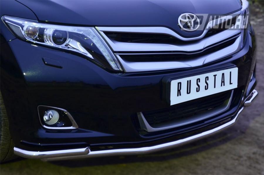 Защита переднего бампера d42/42 уголки для Toyota Venza 2013, Slitkoff TVZ-001476