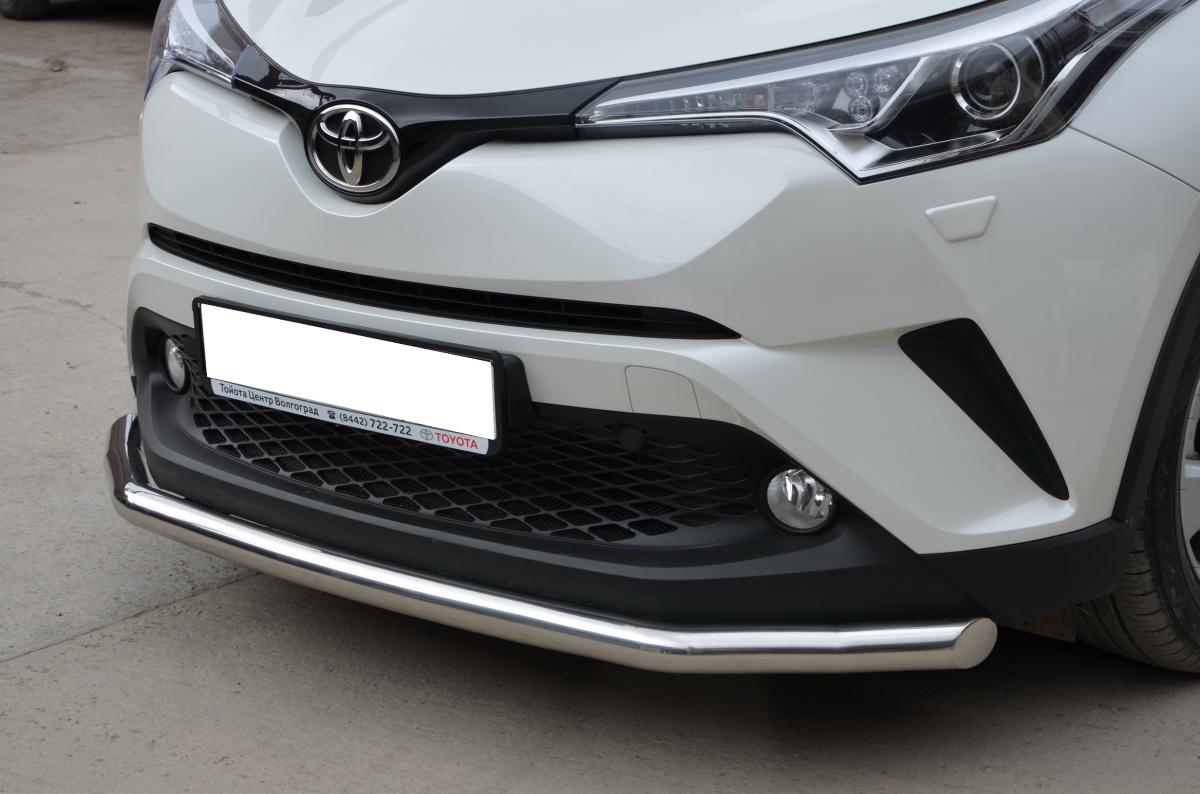 Защита переднего бампера для автомобиля Toyota C-HR 2018 арт. TCHR.18.01, Россия