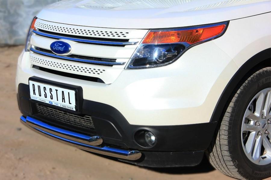 Защита переднего бампера d57/57 для Ford Explorer 2012, Slitkoff FEZ-001307