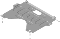 Защита АвтоСтандарт (Двигатель, Коробка переключения передач), 1, сталь для Nissan Teana  2014-2018 арт.51412