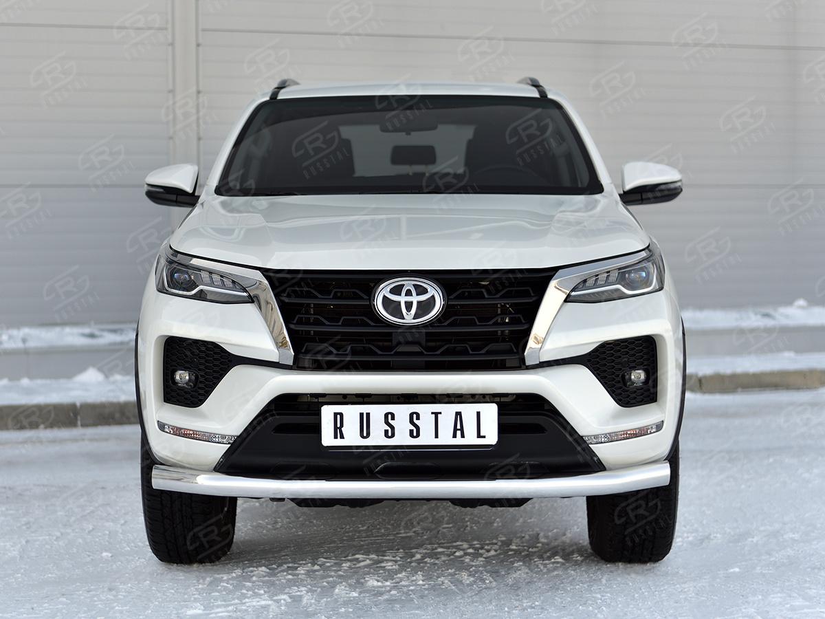 TOYOTA FORTUNER 2020- Защита переднего бампера d76 секции TFRZ-003529