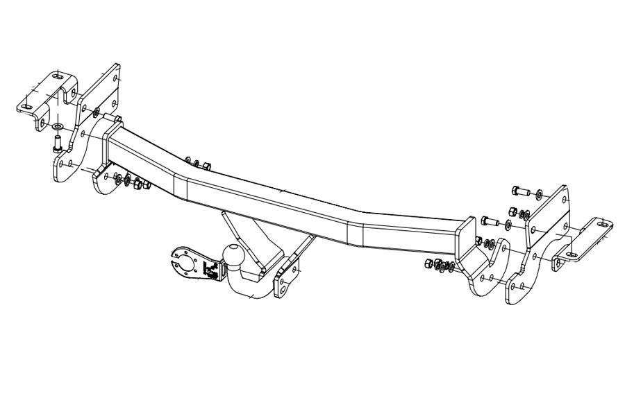 Фаркоп Baltex на SsangYong Tivoli 06/15-, 04/16-, 29.3318.12