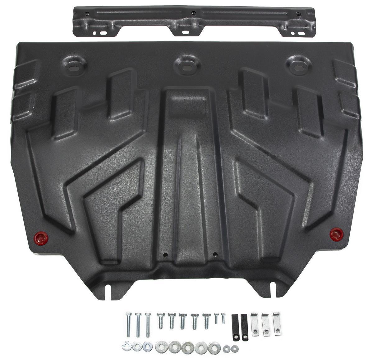 Защита картера и КПП АвтоБроня (увеличенная) для Mazda CX-9 II (V - 2.5) 2016-н.в., штампованная, сталь 1.8 мм, с крепежом, 111.03817.1