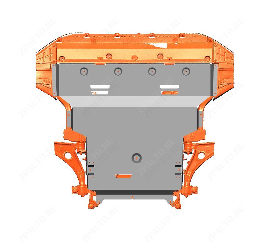 56.08ABC Защита картера двигателя и КПП HONGQI H6 (2023-) / HONGQI H5 (2023-) (Алюминий 4мм)